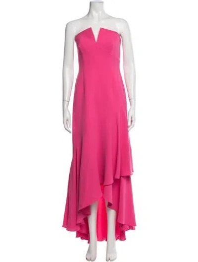 Pre-owned Jill Stuart Plunge Neckline Long Dress In Pink