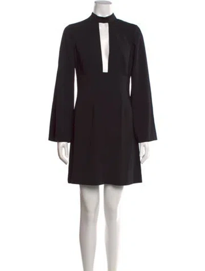 Pre-owned Jill Stuart Plunge Neckline Mini Dress W/ Tags In Black
