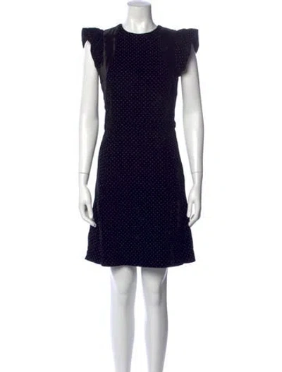 Pre-owned Jill Stuart Polka Dot Print Mini Dress In Black