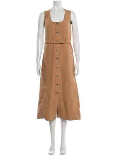 Pre-owned Jill Stuart Scoop Neck Long Dress In Neutral