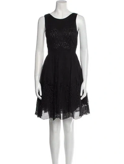 Pre-owned Jill Stuart Scoop Neck Mini Dress In Black