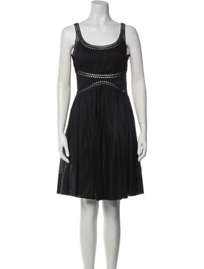 Pre-owned Jill Stuart Scoop Neck Mini Dress In Black