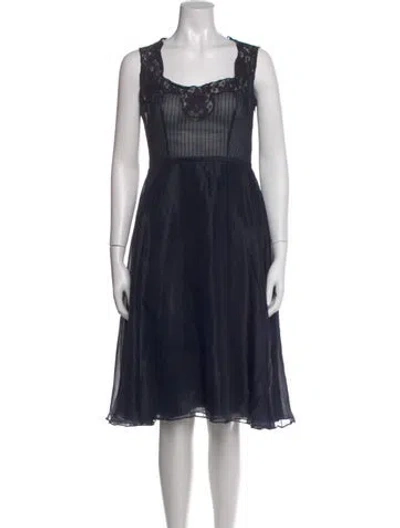 Pre-owned Jill Stuart Silk Knee-length Dress In Blue