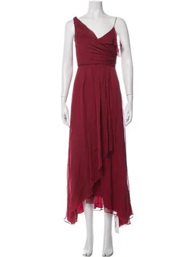 Pre-owned Jill Stuart Silk Long Dress In Red