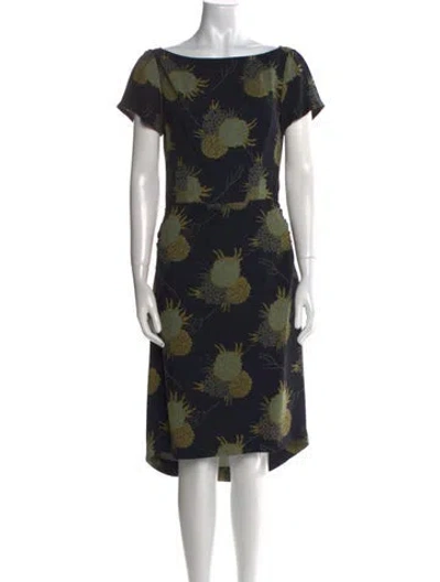Pre-owned Jill Stuart Silk Midi Length Dress In Black