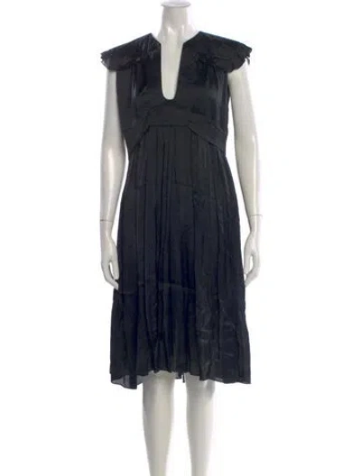 Pre-owned Jill Stuart Silk Midi Length Dress In Blue