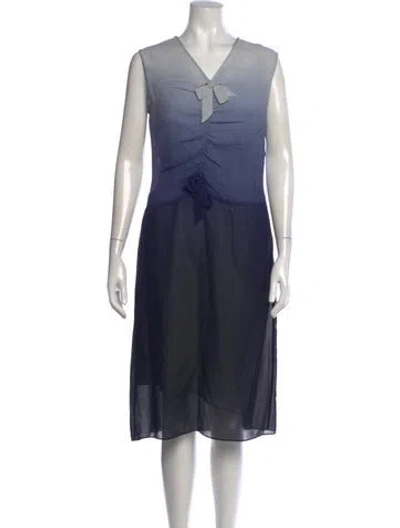 Pre-owned Jill Stuart Silk Midi Length Dress In Blue