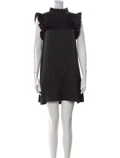 Pre-owned Jill Stuart Silk Mini Dress In Black