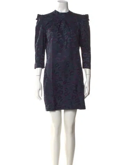 Pre-owned Jill Stuart Silk Mini Dress In Blue