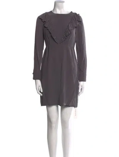 Pre-owned Jill Stuart Silk Mini Dress In Gray
