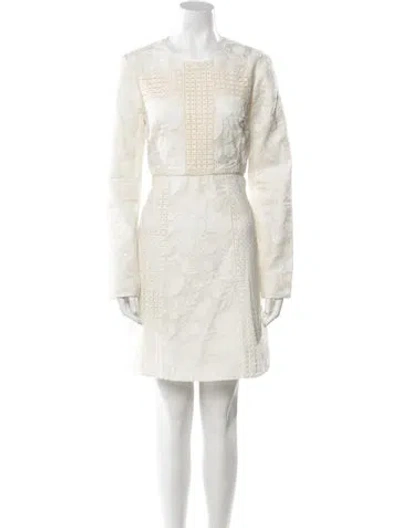 Pre-owned Jill Stuart Silk Mini Dress In Neutral