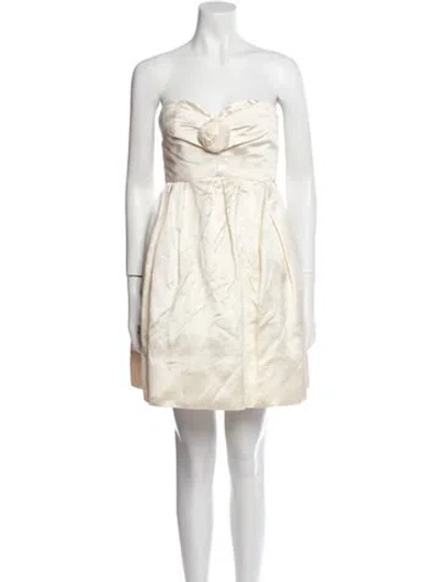 Pre-owned Jill Stuart Silk Mini Dress In Neutral