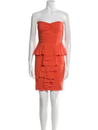 Pre-owned Jill Stuart Silk Mini Dress In Orange