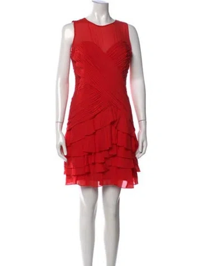 Pre-owned Jill Stuart Silk Mini Dress In Red