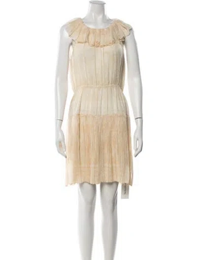 Pre-owned Jill Stuart Silk Mini Dress In Yellow