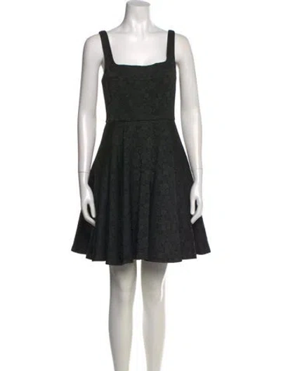 Pre-owned Jill Stuart Square Neckline Mini Dress In Black