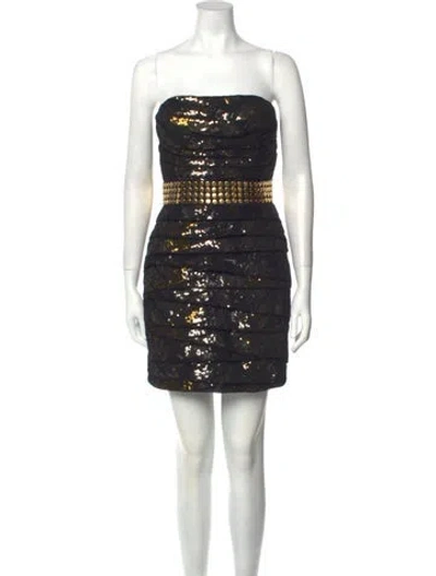 Pre-owned Jill Stuart Strapless Mini Dress In Black