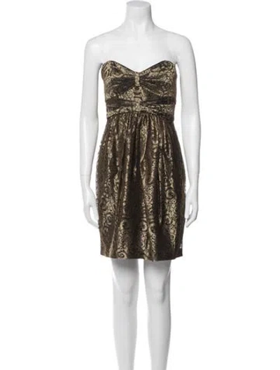 Pre-owned Jill Stuart Strapless Mini Dress In Brown
