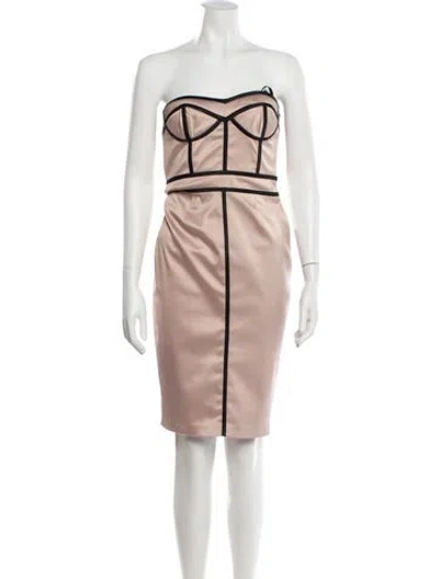 Pre-owned Jill Stuart Strapless Mini Dress In Pink