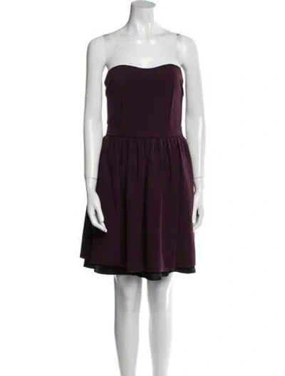 Pre-owned Jill Stuart Strapless Mini Dress In Purple