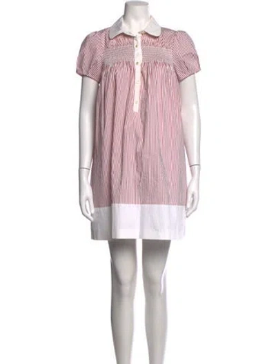 Pre-owned Jill Stuart Striped Mini Dress In Pink