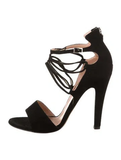Pre-owned Jill Stuart Suede Sandals In Black