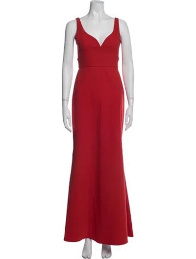Pre-owned Jill Stuart V-neck Long Dress In Multi
