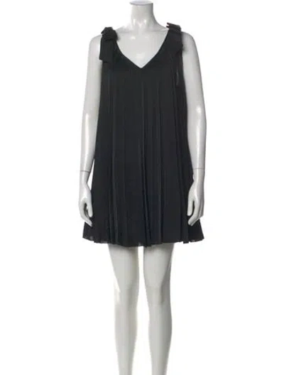 Pre-owned Jill Stuart V-neck Mini Dress In Black