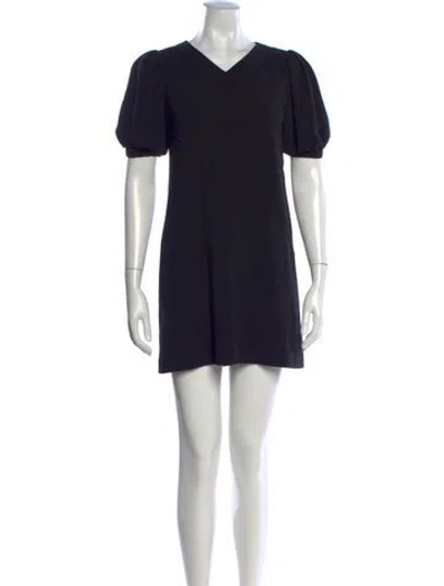 Pre-owned Jill Stuart V-neck Mini Dress In Black