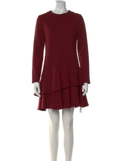 Pre-owned Jill Stuart Wool Mini Dress In Burgundy