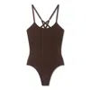 Jilla Active Women's Brown Karma Bamboo Textured Body - Roasted Coffee In Brown