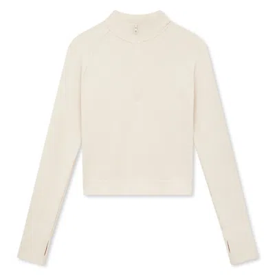 Jilla Active Women's Neutrals Explore Bamboo Long Sleeve Top - Cream In White