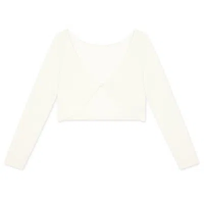 Jilla Active Women's Neutrals Radiance Twist Front Bamboo Top - Cream In White