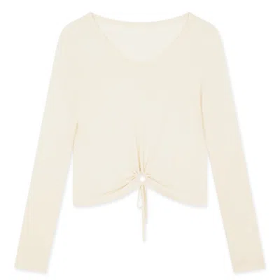 Jilla Active Women's Neutrals Tranquility Modal Layering Top - Cream In White