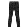 Jilla Active Women's Ocean Swirl Leggings - Charcoal Black In Black