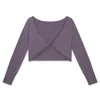 Jilla Active Women's Pink / Purple Radiance Twist Front Bamboo Top In Pink/purple