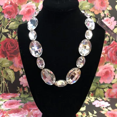 Jim Ball Designs Women's Clear Crystal Formal Necklace In Multi