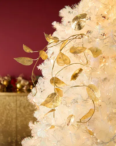 Jim Marvin 40" Gold Shiny Ivy Leaves Spray In Multi