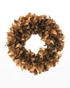 Jim Marvin Golden Magnolia Wreath In Brown