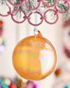Jim Marvin Magenta Essence Glass Christmas Ornament In Gold