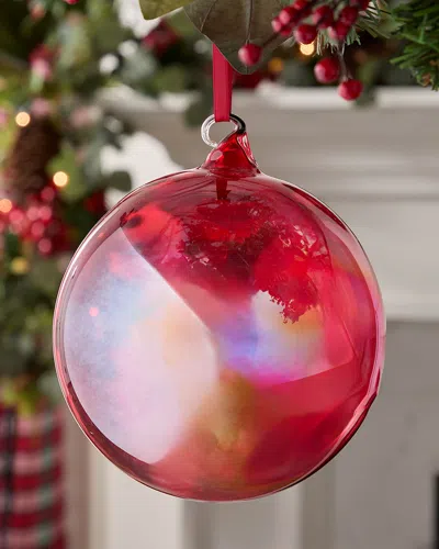 Jim Marvin Red Bottle Glass Ball Ornament