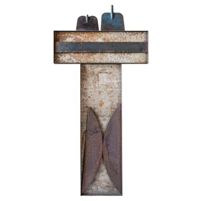Pre-owned Jim Rose Minimalist Welded Steel Wall Sculpture By , 2011 In Gray