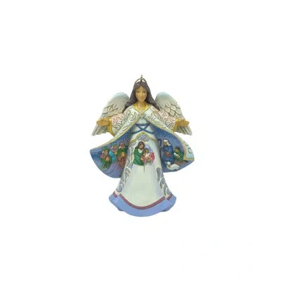 Jim Shore Angels  Heartwood Creek Angel Nativity Coat Scene Hanging Christmas Ornament 4.5in H In Multi