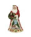Jim Shore Christmas At The Lodge Santa With Wreath Figurine In Multi