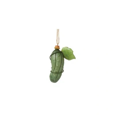 Jim Shore Christmas   Annual Legend Of Pickle Ornament 3.74in In Green