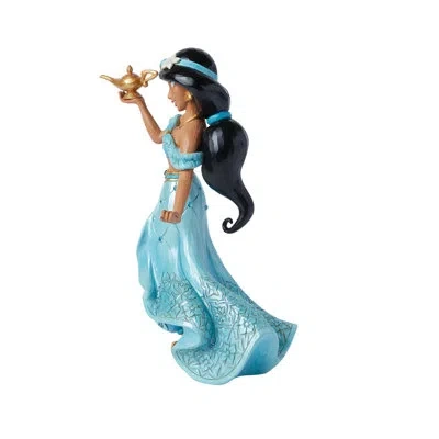 Jim Shore Disney Traditions Aladdin Princess Jasmine Deluxe Figurine In Blue;black;brown;gold