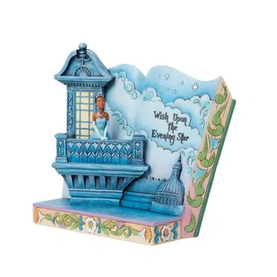 Jim Shore Disney Traditions By  Princess And Frog Storybook Figurine 7in H In Blue;green;ivory;tan