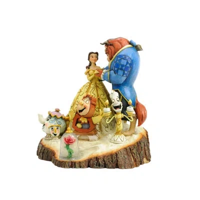 Jim Shore Disney Traditions Carved By Heart Beauty And The Beast Figurine 7.8in H In Gold