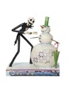 Jim Shore Disney Traditions Jack With Snowman In Multi
