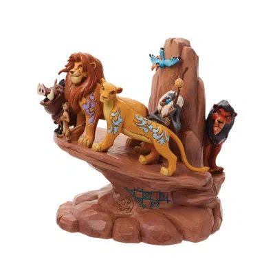 Jim Shore Disney Traditions  Lion King Carved In Stone Figurine 9in H In Brown;tan